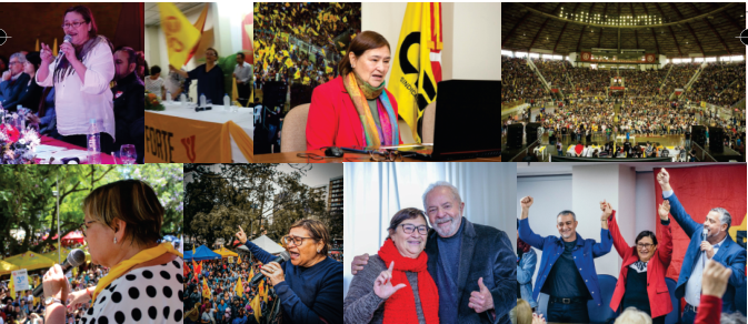 Momentos de atuação política e sindical da Professora Helenir